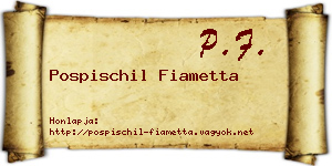 Pospischil Fiametta névjegykártya